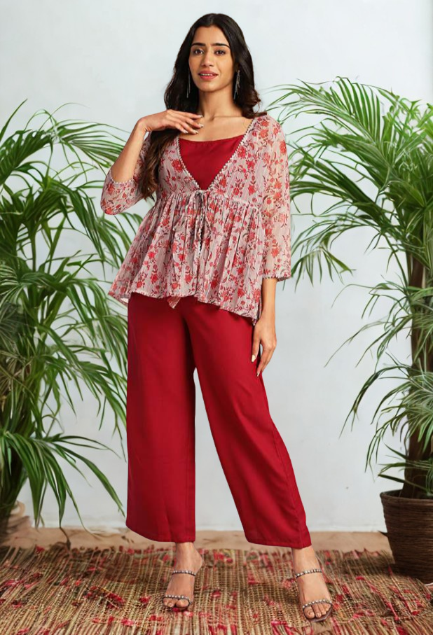 Alluring Black Textured Co-ord Set